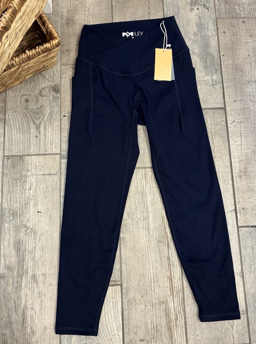 POPFLEX Supersculpt High-Waisted Leggings Navy Blue Size Small NWT 23" Inseam